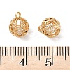 Brass Micro Pave Clear Cubic Zirconia Pendants KK-D261-01G-01-3