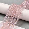 Transparent Electroplate Glass Beads Strands GLAA-F029-3mm-D26-4