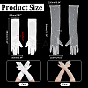 2 Pairs 2 Styles Polyester Gloves AJEW-WR0003-39-2
