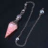 Natural Rose Quartz Hexagonal Pointed Dowsing Pendulums PW-WG44BA6-03-1