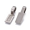 Tibetan Style Alloy Glue-on Flat Pad Bails TIBE-4710-B-RS-1