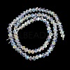 Electroplate Glass Beads Strands GLAA-Q105-04C-2