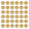 GOMAKERER 200Pcs Flat Round Brass Spacer Beads KK-GO0001-74-1