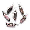 Natural Rhodonite Double Terminated Pointed Pendants LS-G-F295-05D-3
