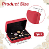 Imitation Leather Rings Box OBOX-WH0019-02-2