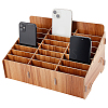 24-Grid Wooden Cell Phone Storage Box CON-WH0094-05A-1