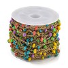 304 Stainless Steel Enamel Link Chains AJEW-Z028-09G-01-3