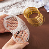 2Pcs 2 Colors Textured Iron Memory Beading Wire for Wire Wrap DIY Jewelry Making MW-TA0001-06B-5
