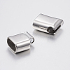 Smooth Surface 304 Stainless Steel Magnetic Clasps with Glue-in Ends X-STAS-N002-38-3