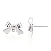 Brass Stud Earring Findings KK-S360-174S-2
