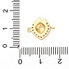 Brass Micro Pave Clear Cubic Zirconia Fruit Connector Charms KK-I276-15G-B01-3
