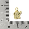 Real 18K Gold Plated Brass Pave Cubic Zirconia Pendants KK-M283-02G-02-3