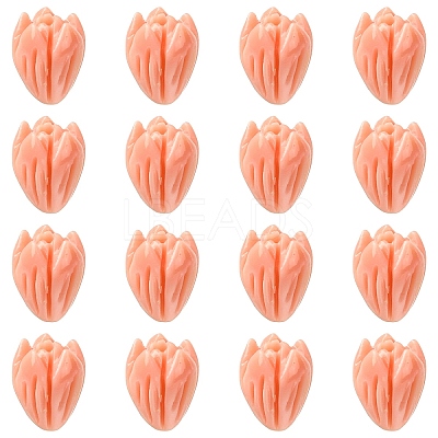 20Pcs Opaque Resin Flower Rose Beads RESI-YW0004-99H-1