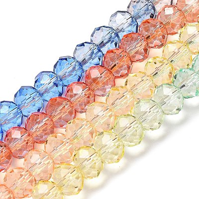 Transparent Painted Glass Beads Strands X1-DGLA-A034-T8mm-A02-1