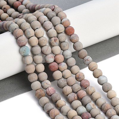 Natural Aqua Terra Jasper Beads Strands G-N0128-48F-8mm-1