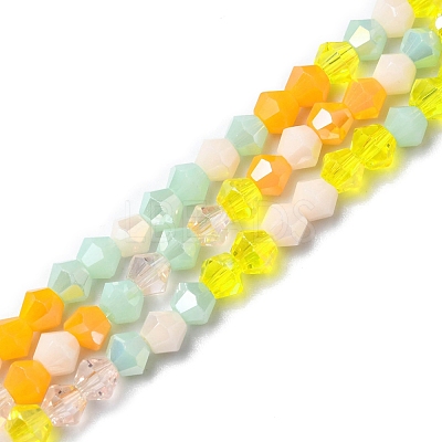 Electroplate Glass Beads Strands EGLA-D018-02D-1