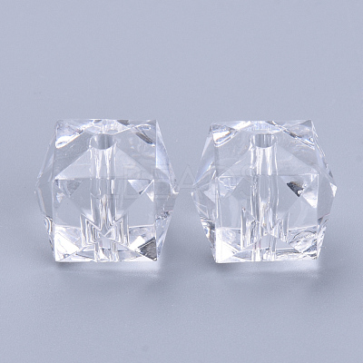 Transparent Acrylic Beads X-TACR-Q259-8mm-V01-1