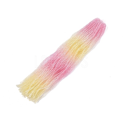 Gradient Color Baking Paint Glass Bead Strands LS-DGLA-A039-T6mm-A01-1