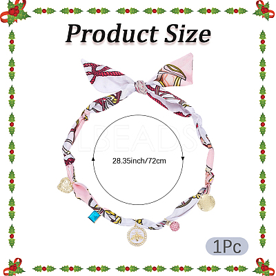 Bees Alloy Enamel & Resin & Glass & Plastic Pearl & Rhinestone Tassel Scarf Choker Necklaces NJEW-SP0001-16B-1