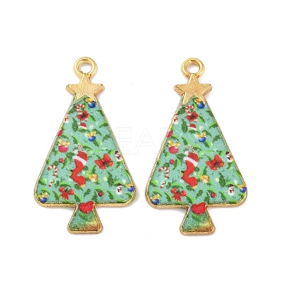Christmas Theme Rack Plating Alloy Pendants FIND-M020-02B-G-1