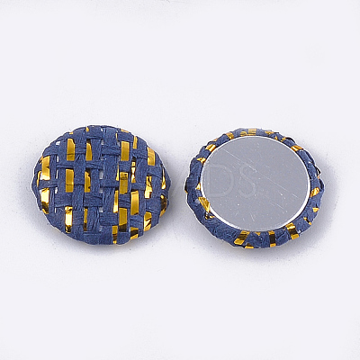 Handmade Straw Woven Cabochons WOVE-S119-03A-06-1
