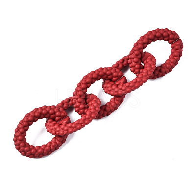 Spray Painted CCB Plastic Linking Rings CCB-Q091-011E-1