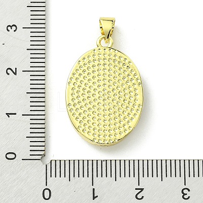Rack Plating Brass Pave Natural Shell Pendants KK-A204-01C-01G-1