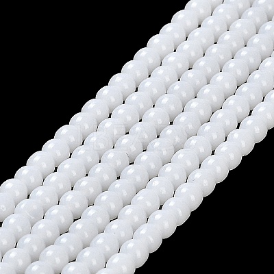 Imitation Jade Glass Beads Strands X-GLAA-K062-A01-09-1