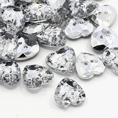 Acrylic Rhinestone Buttons X-BUTT-J007-01-C-1