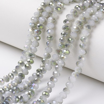 Electroplate Glass Beads Strands EGLA-A034-J6mm-S04-1