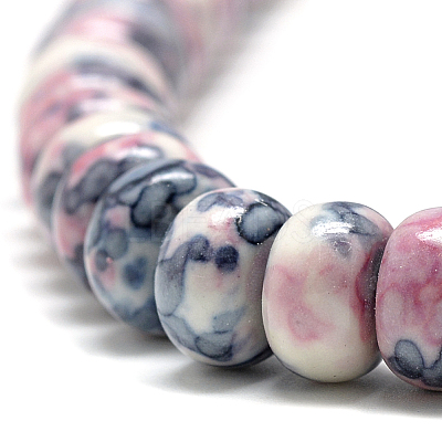 Synthetic Ocean White Jade Beads Strands G-S257-5x10mm-10-1