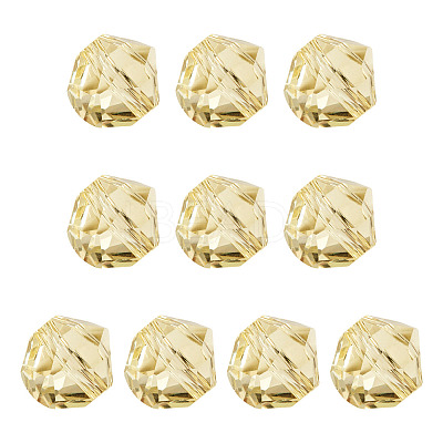 10Pcs Glass Imitation Austrian Crystal Beads GLAA-TADJ0001-11H-1