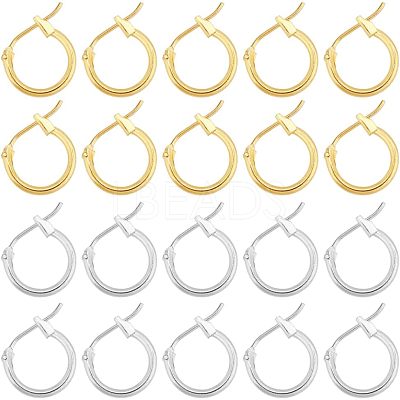 Brass Hoop Earrings KK-FH0001-26-1