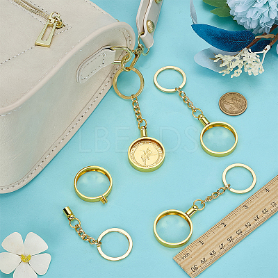 4Pcs Alloy Keychain Clasps KEYC-FG0001-17G-1