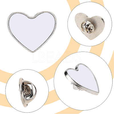 10 Sets Sublimation Blank Brooch Pins FIND-SP0004-08C-1