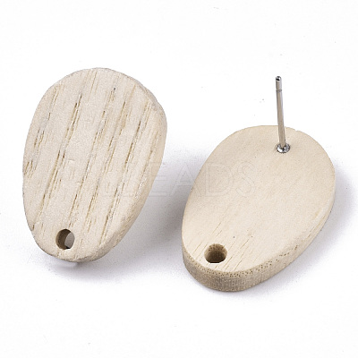 Cedarwood Stud Earring Findings X-MAK-N033-003-1