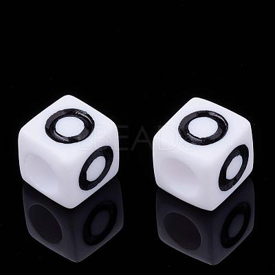 Letter Acrylic Beads PL37C9129-O-1