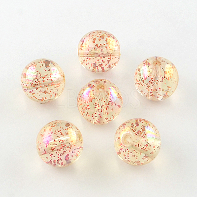Round AB Color Transparent Acrylic Beads TACR-D005-10mm-M-1