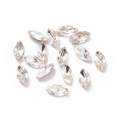 Glass Rhinestone Cabochons GGLA-P002-03C-09-1