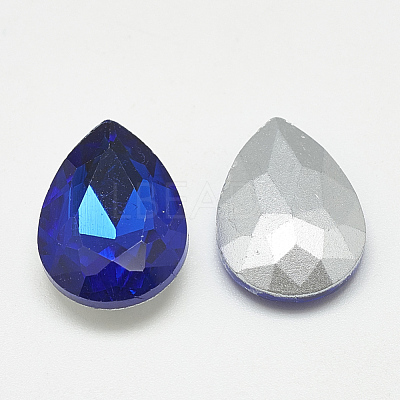 Pointed Back Glass Rhinestone Cabochons RGLA-T081-13x18mm-11-1