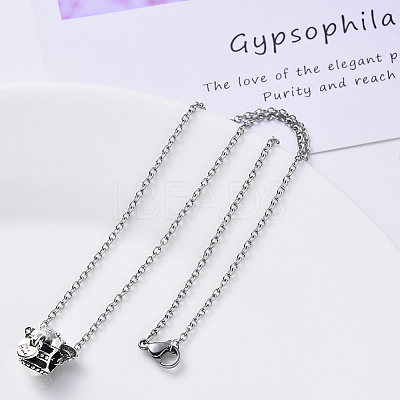 Non-Tarnish 304 Stainless Steel Cable Chain Necklace NJEW-S420-007A-P-1