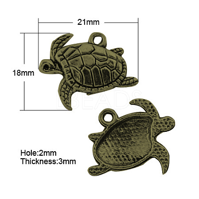 Tibetan Style Alloy Pendants TIBEP-22627-AB-NR-1
