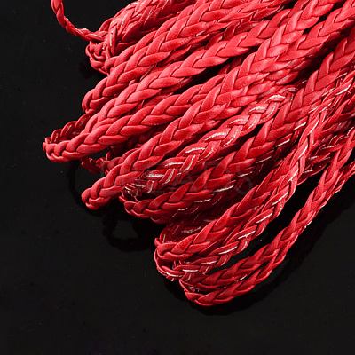 Braided Imitation Leather Cords LC-S002-5mm-01-1