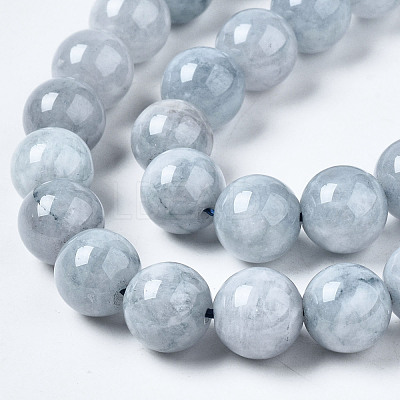 Dyed Natural Quartz Round Bead Strands G-R173-10mm-03-1