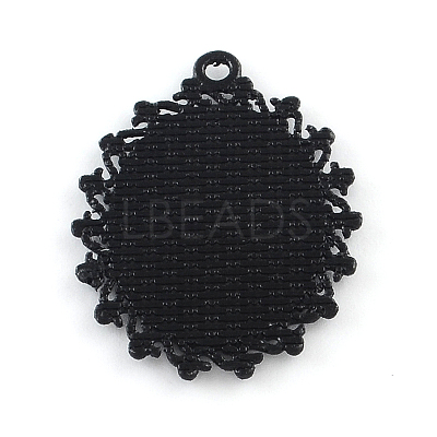 Electrophoresis Alloy Oval Pendant Cabochon Settings X-PALLOY-Q304-49-NR-1