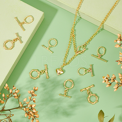 10Set 5 Style Brass Toggle Clasps KK-PH0002-80-1