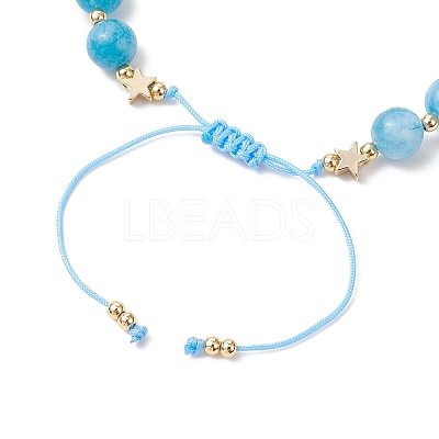 Natural Quartz Beads Braided Bead Bracelets for Women BJEW-JB12529-01-1