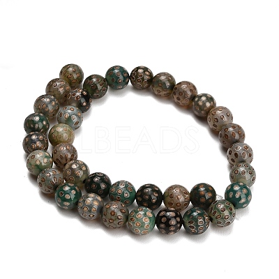 Tibetan Style dZi Beads Strands GG-NH0001-A03-10MM-1
