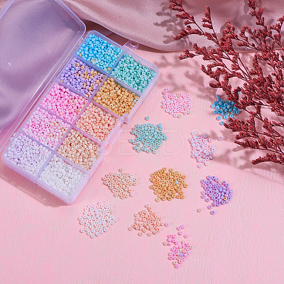 5530Pcs 10 Colors 8/0 Opaque Glass Seed Beads SEED-CJ0001-13-1