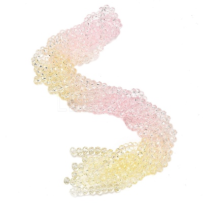 Transparent Painted Glass Beads Strands LS-DGLA-A034-T6mm-A25-1